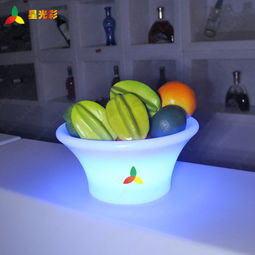 工廠直銷遙控變色LED七彩發(fā)光果盤 婚慶與家居的璀璨之選